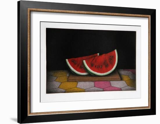 Sliced Watermelon-Tomoe Yokoi-Framed Collectable Print