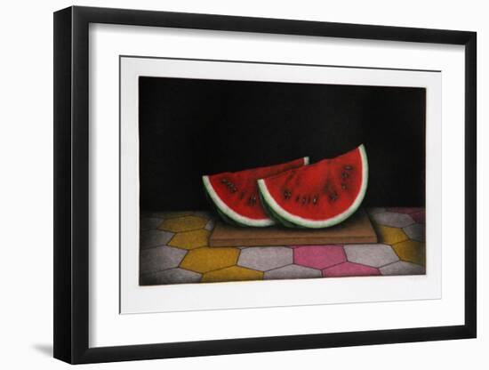 Sliced Watermelon-Tomoe Yokoi-Framed Collectable Print