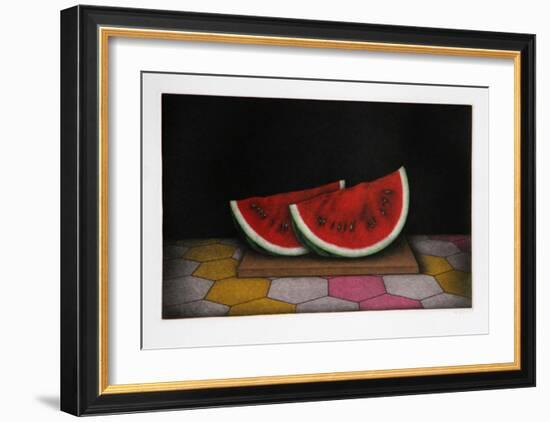 Sliced Watermelon-Tomoe Yokoi-Framed Collectable Print