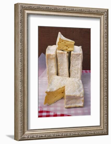 Slices of Pont L'Eveque Cheese-Guy Thouvenin-Framed Photographic Print