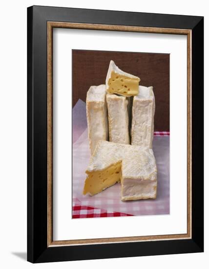 Slices of Pont L'Eveque Cheese-Guy Thouvenin-Framed Photographic Print