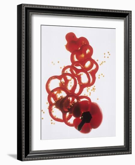 Slices of Red Bell Pepper-Wolfgang Usbeck-Framed Photographic Print