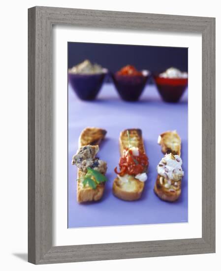 Slices of Toasted Bread with Three Arab Pastes-Alexander Van Berge-Framed Photographic Print