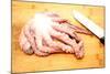 Slicing Raw Octopus for A Gourmet Dinner-Bill C-Mounted Photographic Print