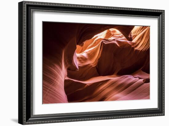 Slickrock formations in lower Antelope Canyon, Navajo Indian Reservation, Arizona, USA.-Russ Bishop-Framed Photographic Print