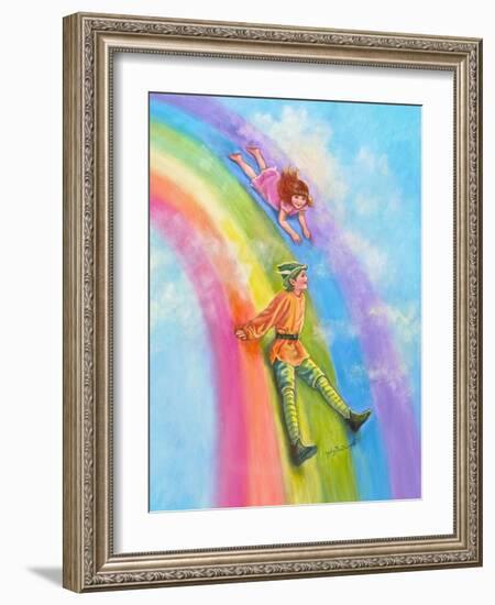 Sliding Down the Rainbow-Judy Mastrangelo-Framed Giclee Print