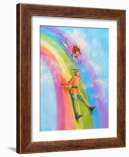 Sliding Down the Rainbow-Judy Mastrangelo-Framed Giclee Print