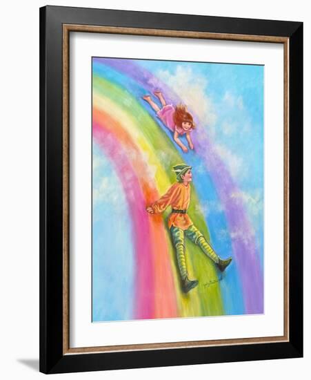 Sliding Down the Rainbow-Judy Mastrangelo-Framed Giclee Print