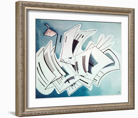 Slight Tension, 1935-Wassily Kandinsky-Framed Giclee Print