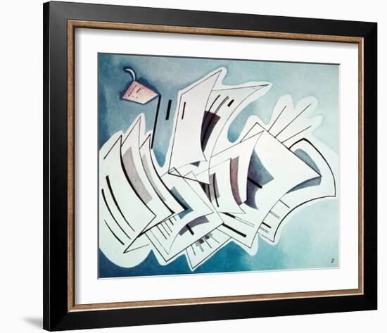 Slight Tension, 1935-Wassily Kandinsky-Framed Giclee Print