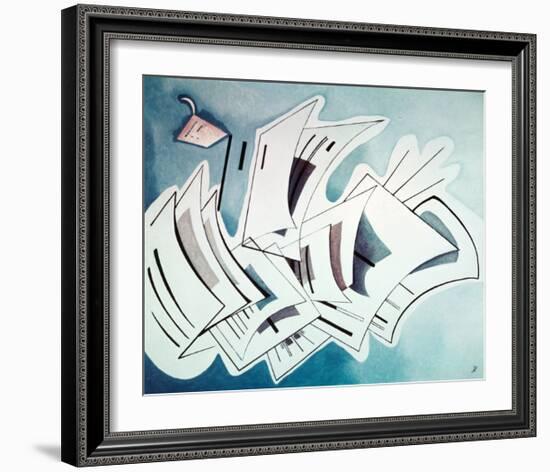 Slight Tension, 1935-Wassily Kandinsky-Framed Giclee Print