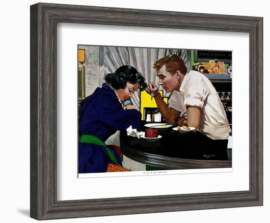 Slightly Discreet - Saturday Evening Post "Leading Ladies", May 30, 1959 pg.31-Robert Meyers-Framed Giclee Print