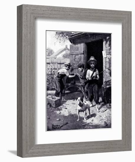 "Slim Finnegan" B, July 8,1916-Norman Rockwell-Framed Giclee Print