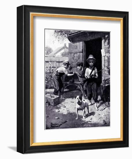 "Slim Finnegan" B, July 8,1916-Norman Rockwell-Framed Giclee Print