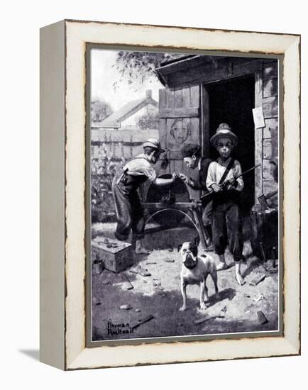 "Slim Finnegan" B, July 8,1916-Norman Rockwell-Framed Premier Image Canvas