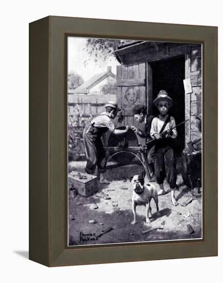 "Slim Finnegan" B, July 8,1916-Norman Rockwell-Framed Premier Image Canvas