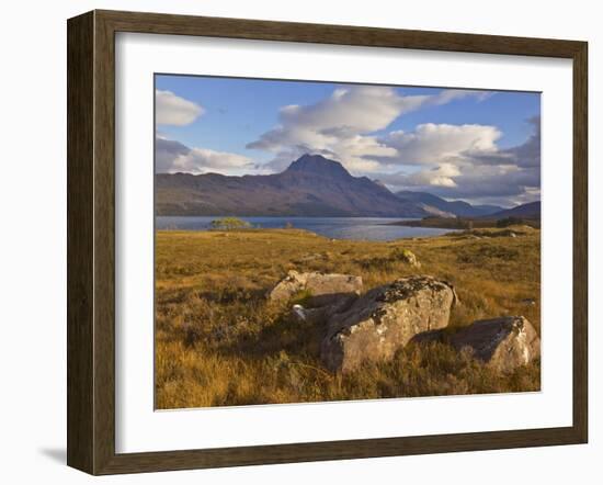 Slioch and Loch Maree, Wester Ross, North West Scotland, United Kingdom, Europe-Neale Clarke-Framed Photographic Print