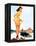 Slip Off Shore Pin-Up 1944-Gil Elvgren-Framed Stretched Canvas