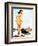 Slip Off Shore Pin-Up 1944-Gil Elvgren-Framed Art Print