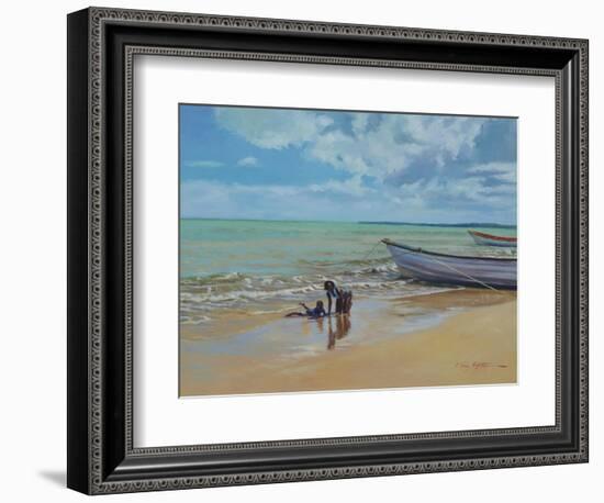 Slippery Sand, 2018 (oil on linen)-Colin Bootman-Framed Giclee Print