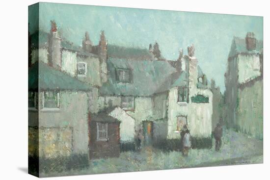 Sloop Inn, St Ives, by Moonlight-Arthur Hayward-Framed Stretched Canvas