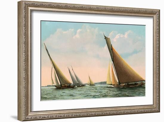 Sloop Regatta-null-Framed Art Print