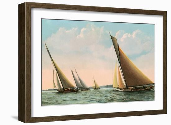 Sloop Regatta-null-Framed Art Print