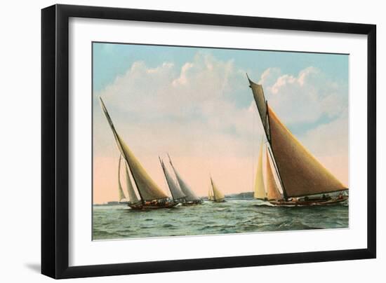 Sloop Regatta-null-Framed Art Print