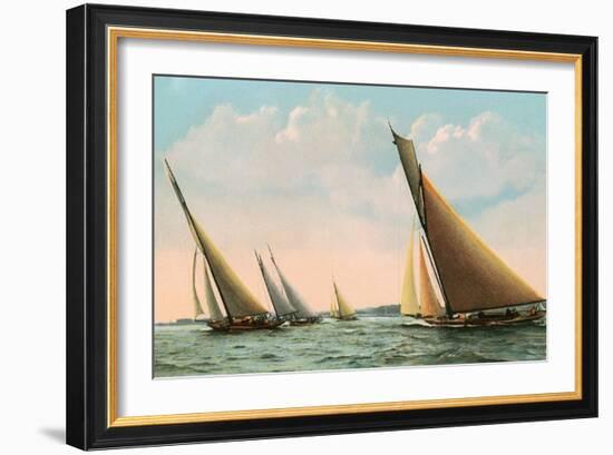 Sloop Regatta-null-Framed Art Print