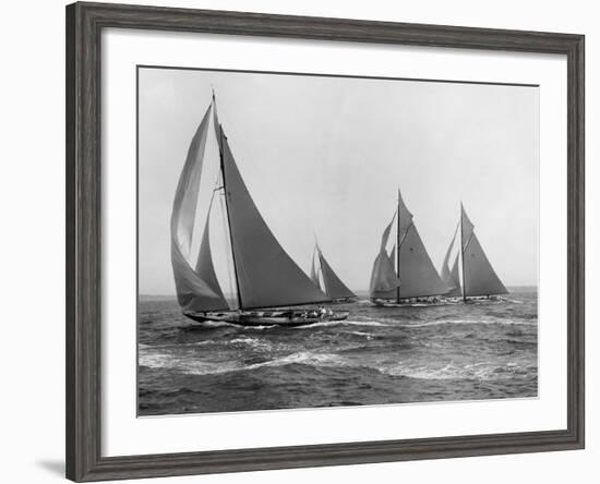 Sloops at Sail, 1915-Edwin Levick-Framed Art Print