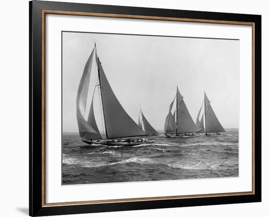 Sloops at Sail, 1915-Edwin Levick-Framed Art Print