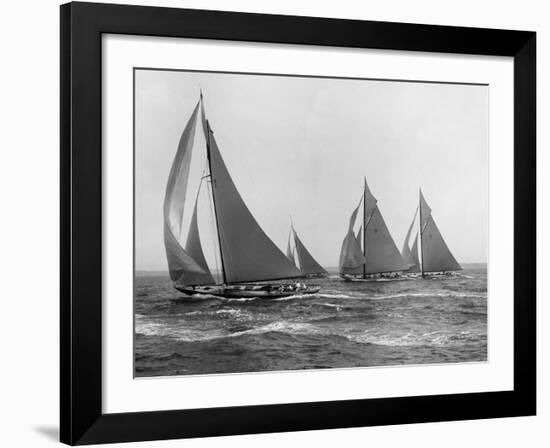 Sloops at Sail, 1915-Edwin Levick-Framed Art Print