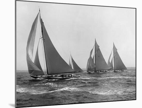 Sloops at Sail, 1915-Edwin Levick-Mounted Art Print