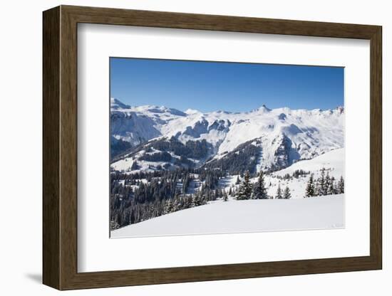 Slope on the Skiing Resort Flumserberg. Switzerland-swisshippo-Framed Photographic Print