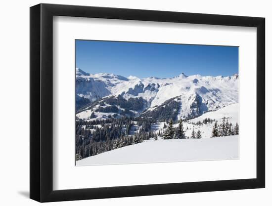 Slope on the Skiing Resort Flumserberg. Switzerland-swisshippo-Framed Photographic Print