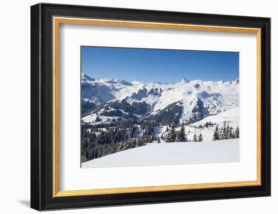 Slope on the Skiing Resort Flumserberg. Switzerland-swisshippo-Framed Photographic Print