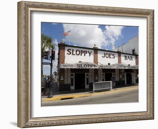 Sloppy Joe's Bar, Famous Because Ernest Hemingway Drank There, Duval Street, Florida-R H Productions-Framed Photographic Print