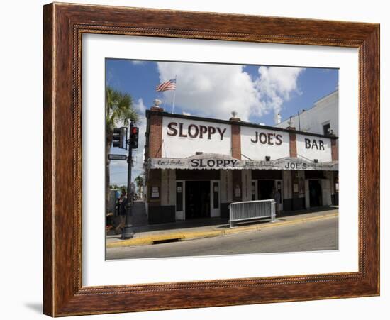 Sloppy Joe's Bar, Famous Because Ernest Hemingway Drank There, Duval Street, Florida-R H Productions-Framed Photographic Print