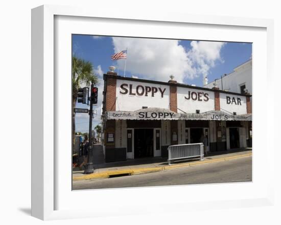 Sloppy Joe's Bar, Famous Because Ernest Hemingway Drank There, Duval Street, Florida-R H Productions-Framed Photographic Print