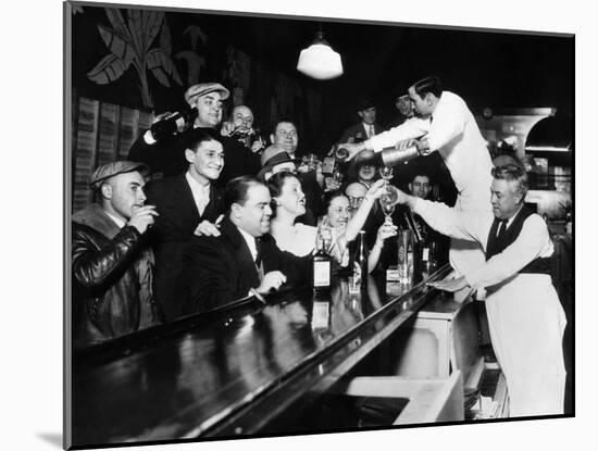 Sloppy Joe's Bar, in Downtown Chicago, after the Repeal of Prohibition. December 5, 1933-null-Mounted Photo