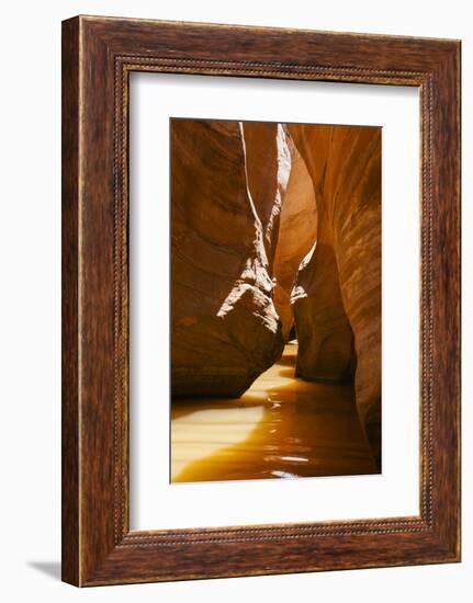 Slot Canyon at Lake Powell NRA, Utah-Zandria Muench Beraldo-Framed Photographic Print