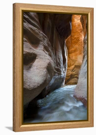 Slot Canyon Just North of Kolob Canyon, St. George, Zion NP, Utah-Howie Garber-Framed Premier Image Canvas