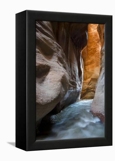 Slot Canyon Just North of Kolob Canyon, St. George, Zion NP, Utah-Howie Garber-Framed Premier Image Canvas