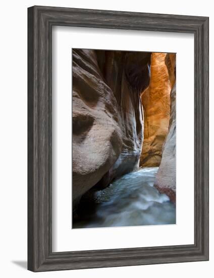 Slot Canyon Just North of Kolob Canyon, St. George, Zion NP, Utah-Howie Garber-Framed Photographic Print