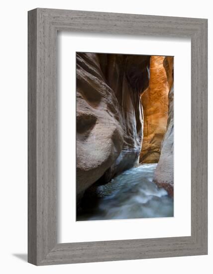 Slot Canyon Just North of Kolob Canyon, St. George, Zion NP, Utah-Howie Garber-Framed Photographic Print