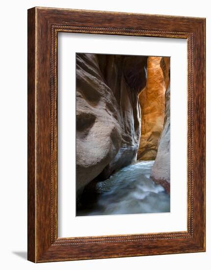 Slot Canyon Just North of Kolob Canyon, St. George, Zion NP, Utah-Howie Garber-Framed Photographic Print