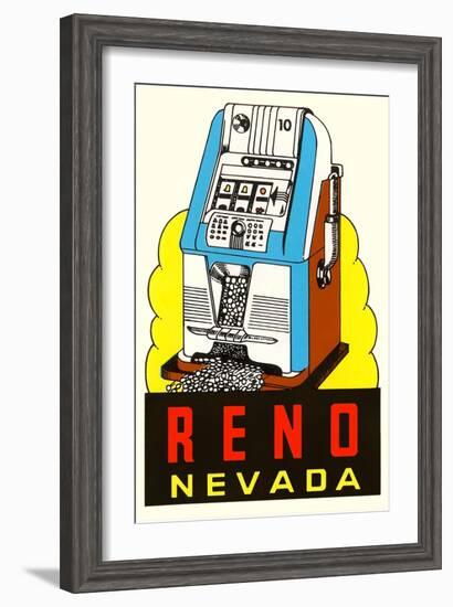 Slot Machine Graphic, Reno, Nevada-null-Framed Art Print