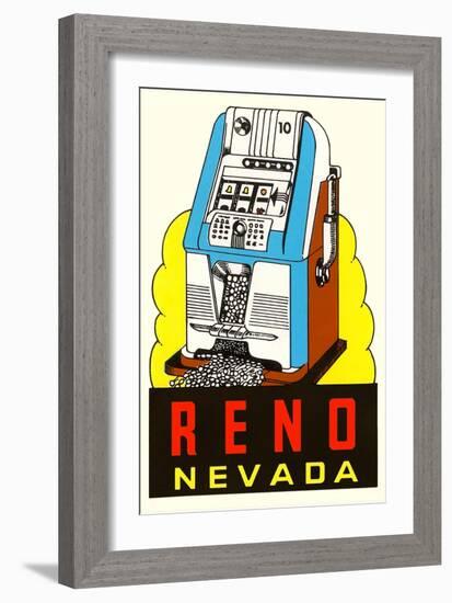 Slot Machine Graphic, Reno, Nevada-null-Framed Art Print