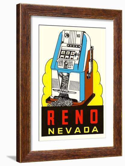 Slot Machine Graphic, Reno, Nevada-null-Framed Art Print