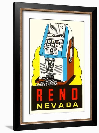 Slot Machine Graphic, Reno, Nevada-null-Framed Art Print